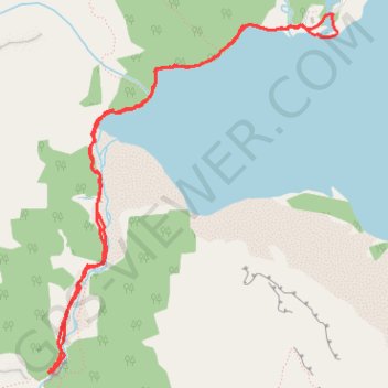 Bow Lake - Glacier Falls trail, distance, elevation, map, profile, GPS track