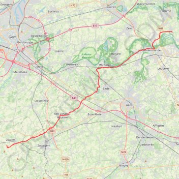SDB-Moerzeke 46K trail, distance, elevation, map, profile, GPS track