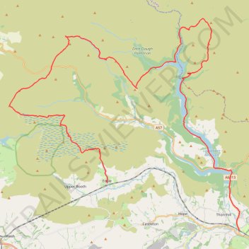 Peak District hike trail, distance, elevation, map, profile, GPS track