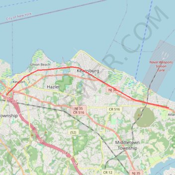 Henry Hudson Trail trail, distance, elevation, map, profile, GPS track