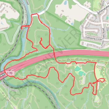 Patapsco Valley State Park - Pickall Area trail, distance, elevation, map, profile, GPS track
