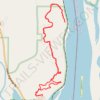 Hanging Rock Trail in Effigy Mounds National Monument trail, distance, elevation, map, profile, GPS track