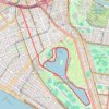 Running around Albert Park Lake trail, distance, elevation, map, profile, GPS track