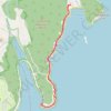 Ocean Path Trail in Acadia National Park trail, distance, elevation, map, profile, GPS track