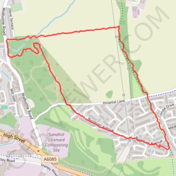 Leamington and Walbottle circular trail, distance, elevation, map, profile, GPS track