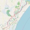 Cycle on quiet back roads between Woodburn and Ballina (ferry) trail, distance, elevation, map, profile, GPS track