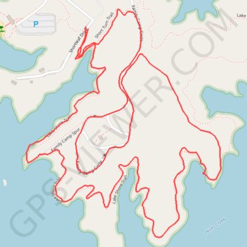 Lake Shore Loop (Lake Norman) trail, distance, elevation, map, profile, GPS track