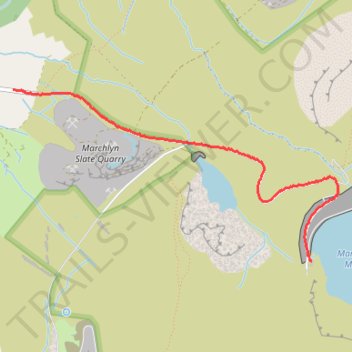 Marchlyn Mawr trail, distance, elevation, map, profile, GPS track