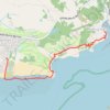 Walk along the coast and beach between Borth-y-Gêst and Morfa Bychan trail, distance, elevation, map, profile, GPS track