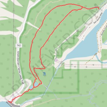 Grassi Lakes Loop trail, distance, elevation, map, profile, GPS track