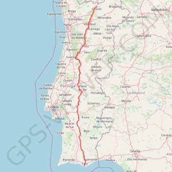 Estrada Nacional 2 de Faro a Chaves (Traçado Completo) trail, distance, elevation, map, profile, GPS track