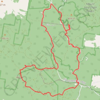 Mount Mee - Rocky Hole trail, distance, elevation, map, profile, GPS track