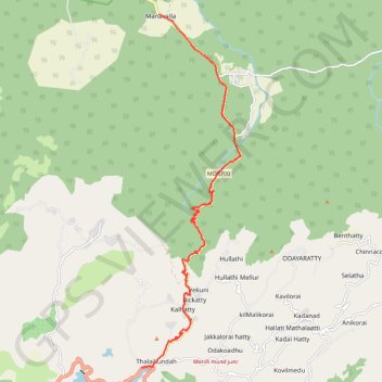 Mount Kalhatti trail, distance, elevation, map, profile, GPS track
