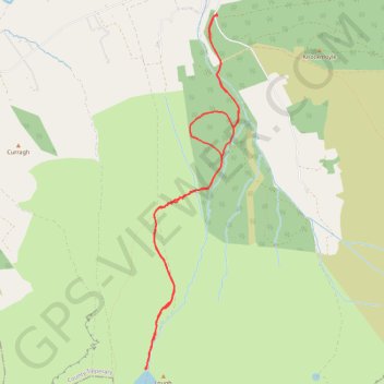 Lough Curra trail, distance, elevation, map, profile, GPS track