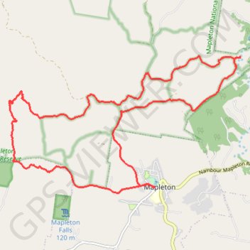Mapleton - Gheerulla Falls trail, distance, elevation, map, profile, GPS track